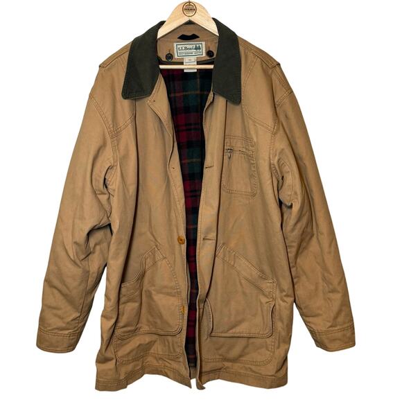 LL Bean Other - L.L.Bean Men's Original Field Coat Wool-Lined Flannel Barn Chore Saddle XXL Tall